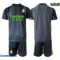 Camisa de Futebol Real Madrid Goleiro Equipamento Alternativo Infantil 2025-26 Manga Curta (+ Calças curtas)